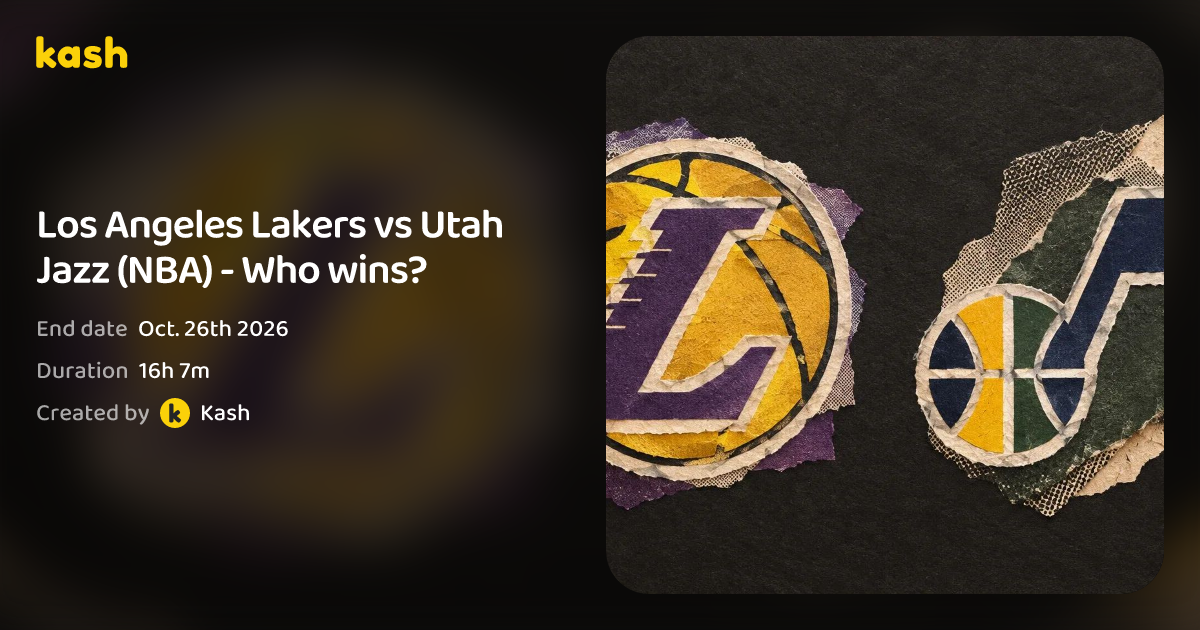 Los Angeles Lakers vs Utah Jazz (NBA) - Who wins? | Kash